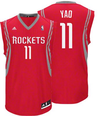 Youth Medium (10-12) NBA Houston Rockets #11 Retired Yao Ming Throwback Basketball Jersey
