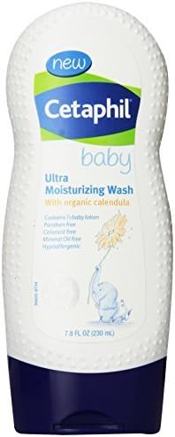 Cetaphil Baby Ultra Moisturizing Wash with Organic Calendula, 7.8 Fluid Ounce x Multipack of 4