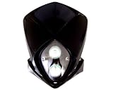 BLACK FAIRING HALOGEN MOTORCYCLE STREETFIGHTER HEADLIGHT