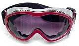 Candy Apple Red & Silver Ski Goggle Skiing Smoke Lenses