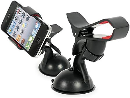 Smartphone Car Mount Holder Windshield Dashboard Car Mount Cradle Holder (Black)