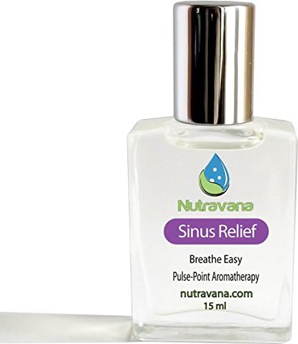 Sinus Relief Roll On Natural Respiratory Remedy to Inhale Easily Soothe Congestion, Pressure, Headache During Sinusitis Allergies Cold Flu Asthma or Infection. Best Pure Aromatherapy Essential Oils Safe for Children