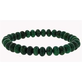 8mm Rondell Bracelet - Green Turquoise Jasper