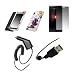 Motorola Droid A855 - Premium Purple and Yellow Flowers Design Snap-On Cover Hard Case Cell Phone Protector + Crystal Clear Screen Protector + Rapid Car Charger + USB Data Charge Sync Cable for Motorola Droid A855
