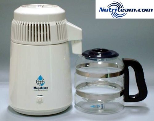 Water Distiller, Countertop, White Enamel with Glass Collection