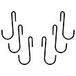 RANGE KLEEN C31 POT RACK ACCESSORY HOOKS (6 PK; BLACK; S-SHAPED)