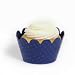 Dress My Cupcake Maya Mini Navy Blue Cupcake Wrappers, Set of 18 - Blue Cupcake Liners, Toppers and Picks, Boxes, Sleeves