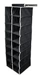 Kennedy Home Collection's 5168 16 Pocket Hanging Shoe/Purse Organizer, Black/Cream