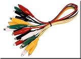 Produkt-Bild: Pr&uuml;fkabel mit 2 Krokodilklemmen, klein, (10er-Pack) * BSK von profitec&reg;