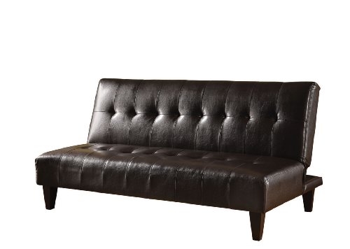 ACME Bk Pu Bycast Adjustable Sofa