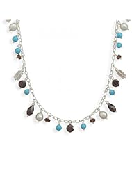 MMA Silver - 18 inch Turquoise and Multistone Necklace