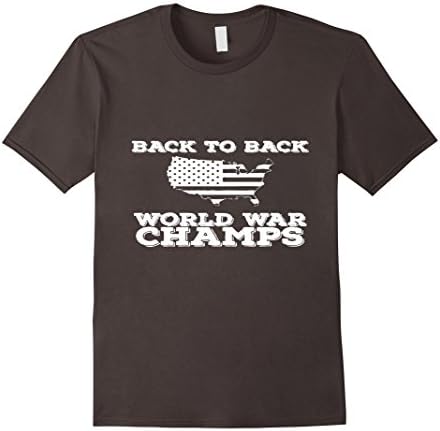 Men's Back To Back World War Champs T Shirt Large Asphalt