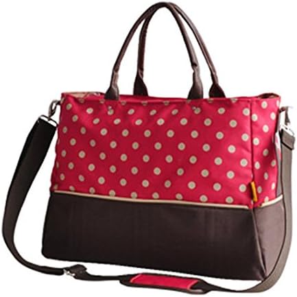 Polka Dot Dark Red Diaper Bag