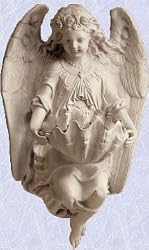 Medieval Statue Angel with shell Home and Garden Wall Sculpture new