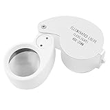 uxcell 拡大鏡ルーペ 40X レンズ径25mm ガラス材質 金属 ミニデザイン ハンドヘルド