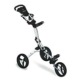 New! Bag Boy Mini Gt 3-Wheel Push Cart - Silver by