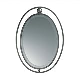 Hemisphere Satin Nickel Oval Mirror - Item QO-23-98-65