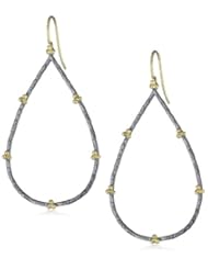 Jolie B. Ray "Tres Jolie" Oxidized Silver and 18K Pear Earrings