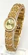 GENEVE Women's Gold-tone Swiss-Quartz Watch with Austrian Crystals. Model: GEN-2002-W