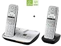 Siemens Gigaset E500A DUO analog Telefon mit 2. Mobilteil - Anrufbeantworter - schnurlos - extra große Tasten, großes Display -Hörgerätekompatibel -