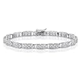 10K White Gold 1 ct. Diamond Tennis Bracelet