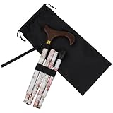 Ez2care Classy Adjustable Folding Cane with Carrying Case, Rose