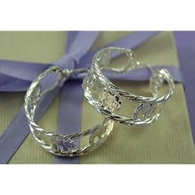Click here to buy Lucky Elephant Earrings - 18K White Gold Filled HOOPS! NEW by Kendall Drive Jewelry.