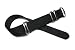 22mm Zulu 4 Ring Black Nylon Watch Band Strap