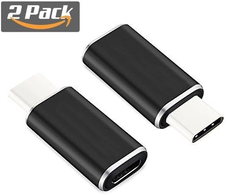 THE Electronics Quantity 2x Type C(USB-C) to Micro USB Adapter - Aluminum Type C to Micro USB Converter for MacBook 12inch 2015,Lenovo ZUK Z1,MI 4C,Nokia N1, Nexus5x/6P (Black)