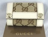 Gucci - Gucci Wallets (Beige White) Charmy Key Case 154164