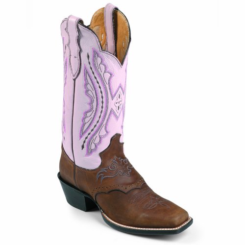 Justin Womens Square Toe Western Boots