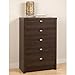 Prepac Series 9 Designer 5-Drawer Chest, Espresso, Queen
