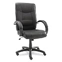 Alera SR41LS10B Strada Series High-Back Swivel/Tilt Chair with Black Leather Upholstery
