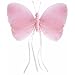 10" Medium Pink Ribbons Butterfly Decorations - butterflies hanging nylon nursery bedroom girls room ceiling wall decor, wedding birthday party baby bridal shower