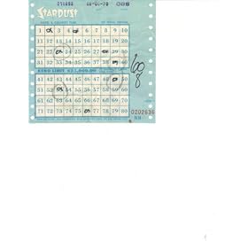 Vintage Stardust Hotel Las Vegas Keno Ticket 1970
