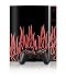 Red Neon Flames Design PS3 Playstation 3 Body Protector Skin Decal Sticker