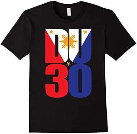 Men's DU30 President Duterte of the Philippines Shirt Pinoy 2XL Black