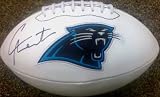 CAM NEWTON SIGNED AUTOGRAPHED CAROLINA PANTHERS LOGO FOOTBALL COA + HOLOGRAM