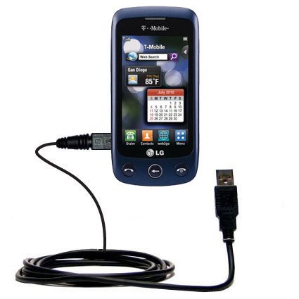 Classic Straight USB Cable for the LG Sentio with Power Hot Sync and Charge capabilities - uses Gomadic TipExchange Technology