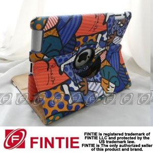 Fintie(TM) New Fashion 360 Degree Rotating Stand Smart Cover PU Leather Case Unique Heart Design for Apple iPad 2 The Best Christmas Gift(Wake/sleep Function)