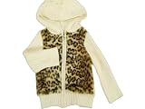 Greendog Baby Girl Faux Fur Hoodie Sweater