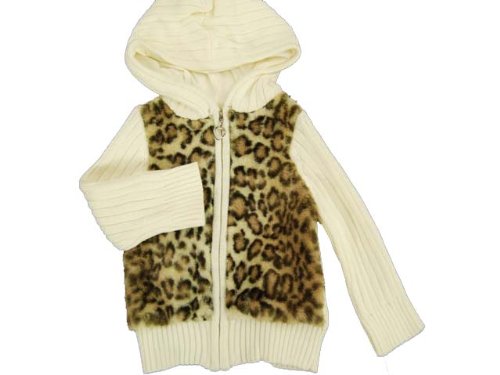 Greendog Baby Girl Faux Fur Hoodie Sweater Animal 18 Months