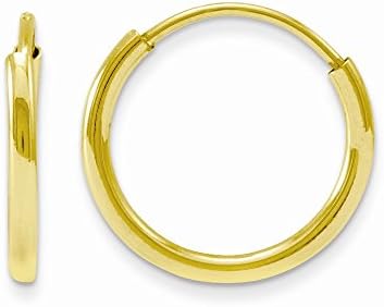 Madi K 14K Yellow Gold Endless Hoop Earrings (8mm Length)