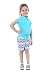 Girls Blue Tie Knot top with Gold Buttons RS.299.00