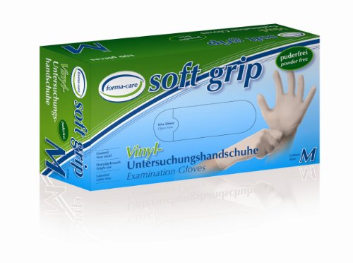 Produkt-Bild: forma-care SOFT GRIP - Gr. M - Vinyl Untersuchungshandschuhe - 1 Box / 100 St&uuml;ck