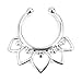 BodyJ4You Tribal Hearts Non-Pierced Clip On Septum Ring