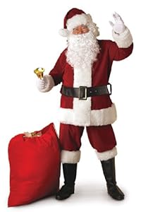 Rubie's Regal Crimson Santa Suit With Gloves, Red/White, Standard