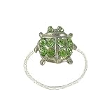 ToeRing-T45-CrystalIllusion-Ladybug~Peridot(Green)