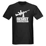 RESIST Socialism AR15 M16 Ron paul Dark T-Shirt by CafePress