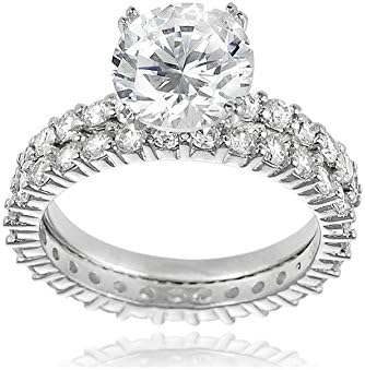 Alexandria CZ Sterling Silver Bridal Set